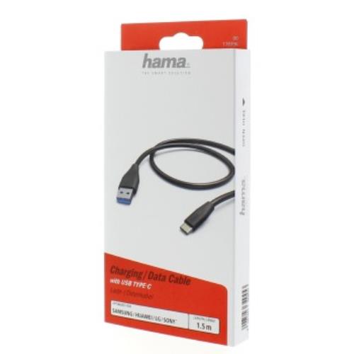 Cavo Hama USB-A / USB-C 1 Metro Nero, Ricarica Rapida E Trasmissione Dati Fino A 480 Mbit/s