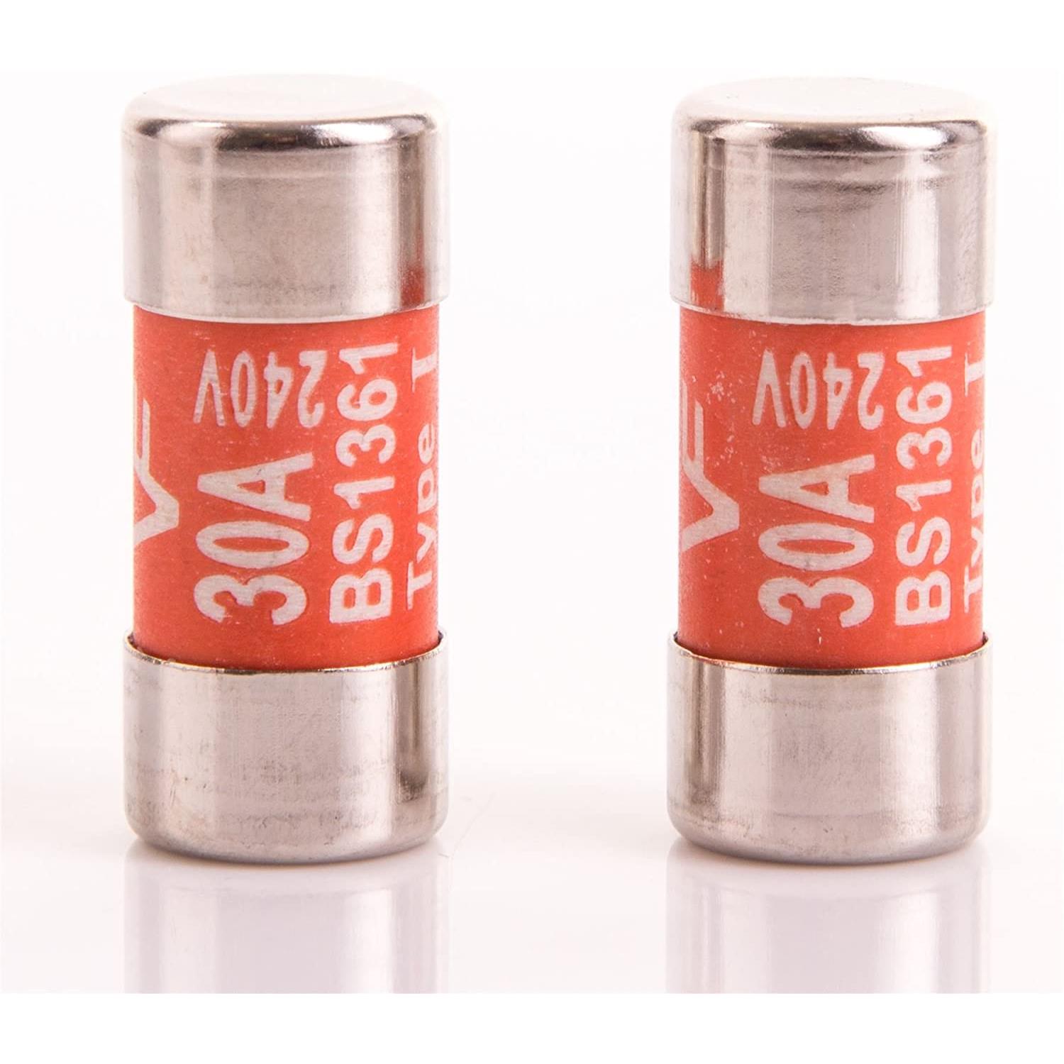 Noel Grimley Electrics 2x 30 amp fuse BS1361 30A cartridge fuses