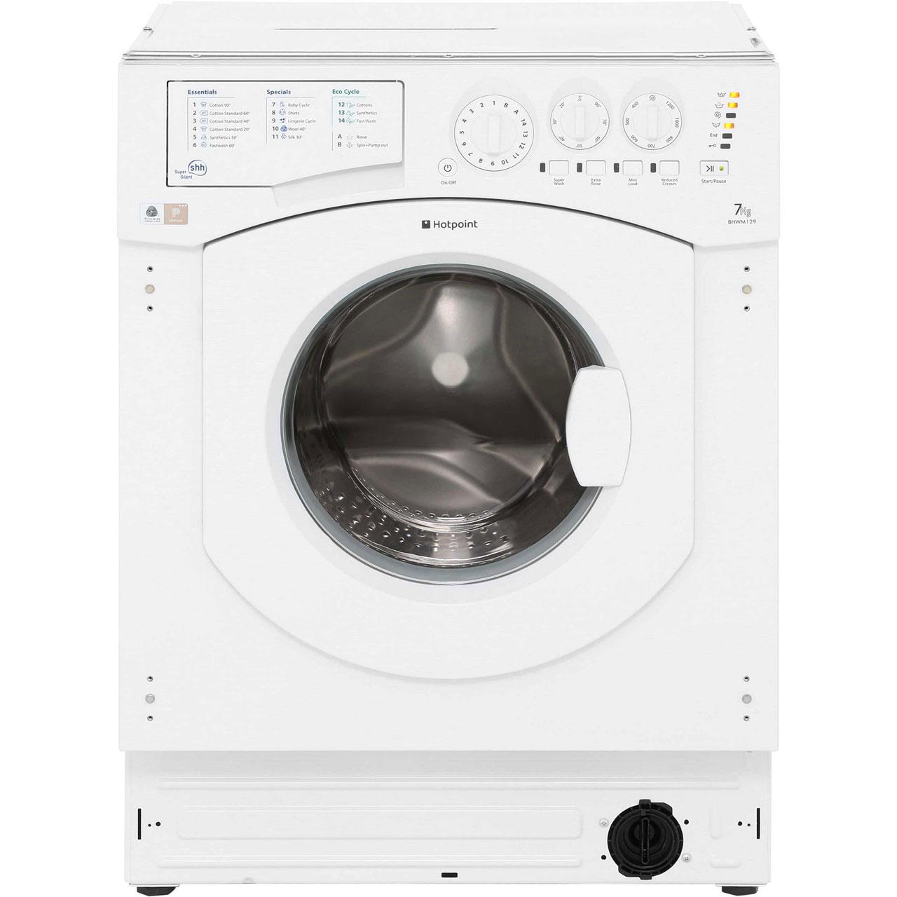 Noel Grimley Electrics Hotpoint 7kg 1200 Spin Integrated Washing Machine Bhwm129 1508