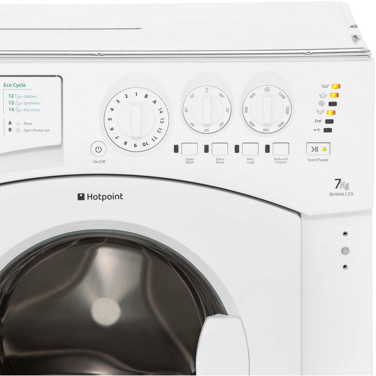 Noel Grimley Electrics Hotpoint 7kg 1200 Spin Integrated Washing Machine Bhwm129 1407