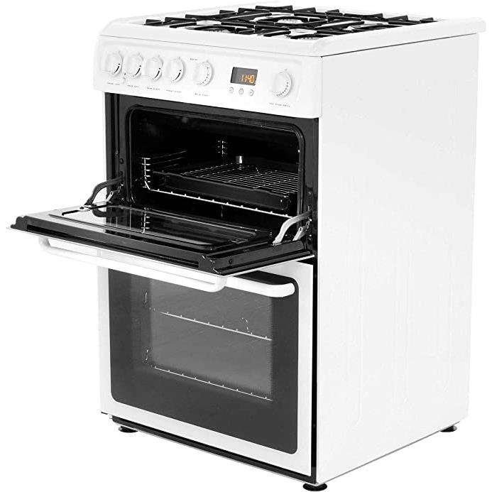 Noel Grimley Electrics Hotpoint HAG60P 60cm Double Oven Gas Cooker White