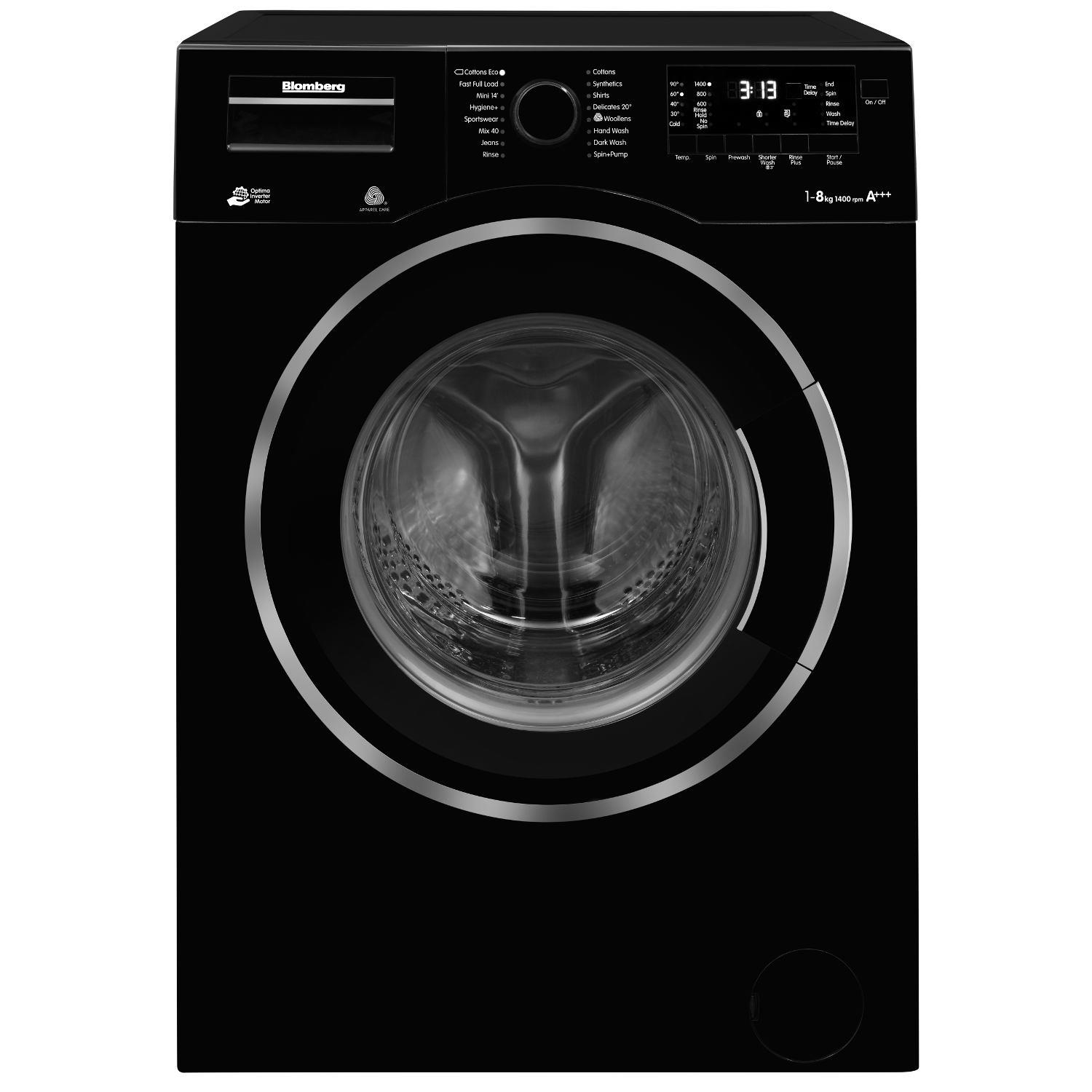 black washing machine 1400 spin