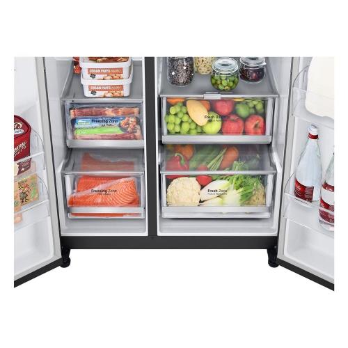 LG InstaView 635L Black Fridge Freezer - GSXV90MCAE